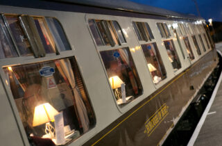 Red Rose Diner Train Lamps