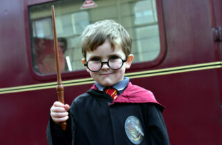Wizard Academy Boy With Wand And Glasses