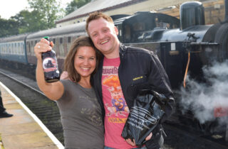 Rail Ale Trail Couple On Platform