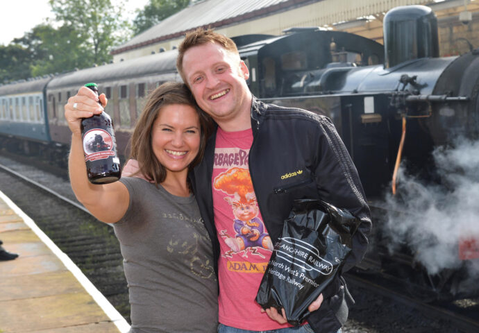 Rail Ale Trail Couple On Platform